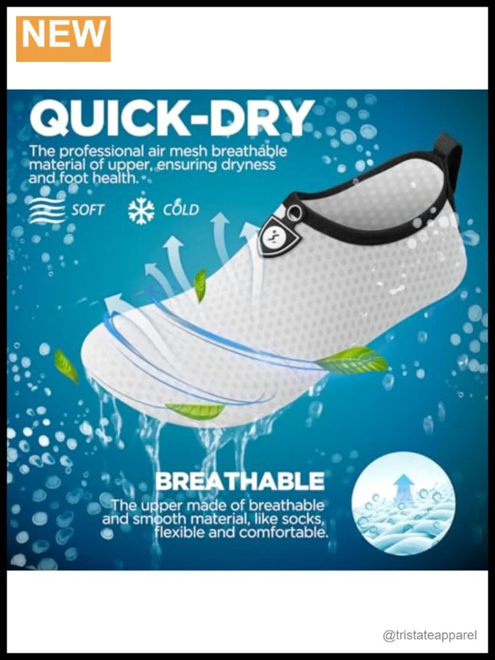 Water Shoes - Unisex Swim Aqua Socks Quick-Dry Breathable Mesh Rubber Sole